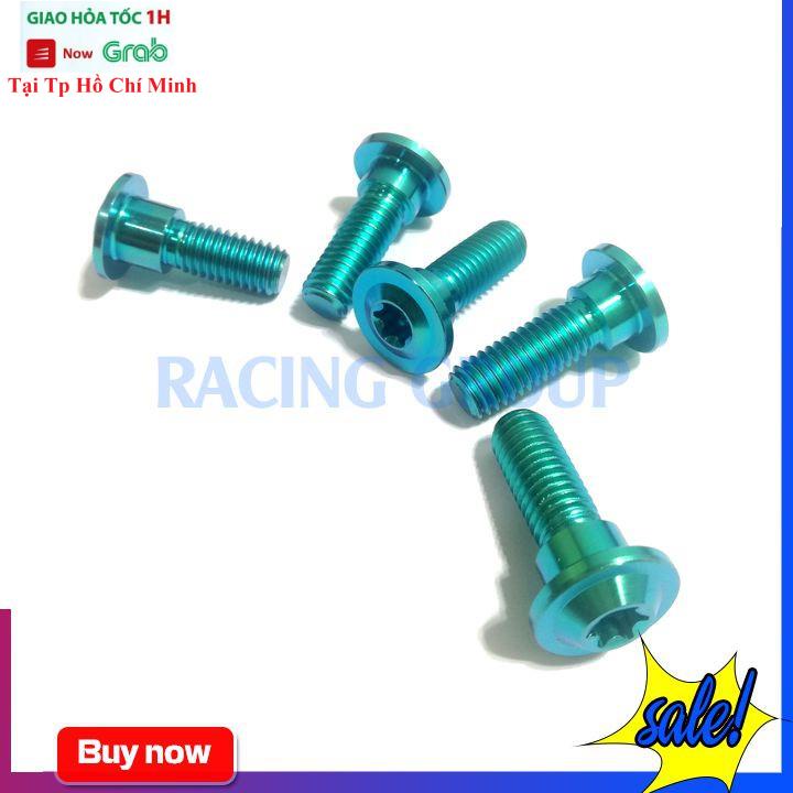 Ốc Gr5 8Li20 Siêu Cứng Gắn Đĩa Xe Máy Màu Titan Và Màu Lục Bảo (1 Con)