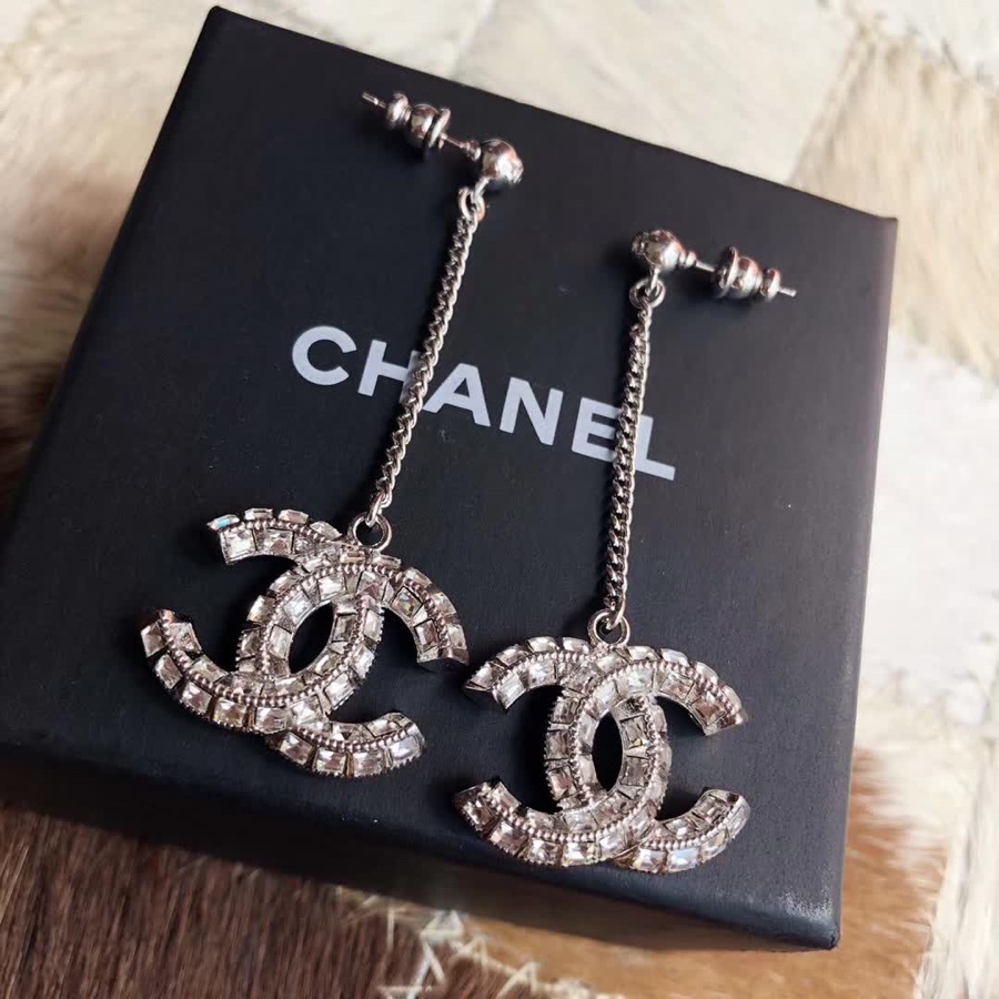 Đôi Bông Tai Dáng Rơi Họa Tiết Kim Cương Thời Trang Cho