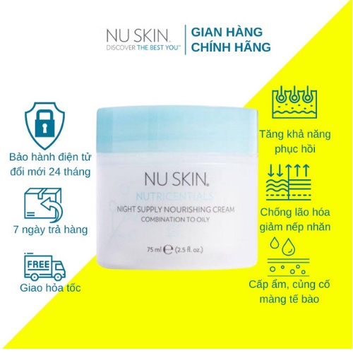 Kem Dưỡng Da Ban Đêm NuSkin Nutricentials Night Supply Nourishing Cream 50g