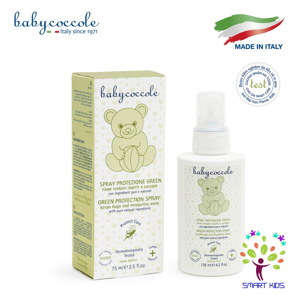 Xịt xua muỗi chiết xuất tía tô đất và cây phong lữ Babycoccole 125ml 0M+