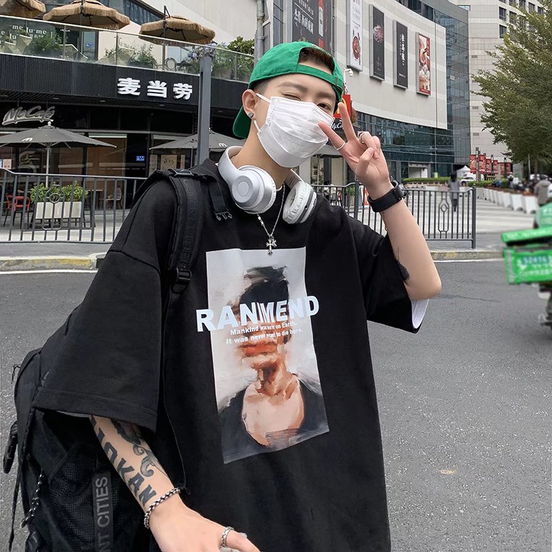 Áo Thun Ngắn Tay Dáng Rộng In Hình Phong Cách hip hop 2022 Thời Trang Mùa Hè Dành Cho Cả Nam Và Nữ