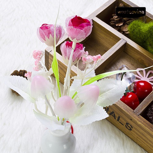 Đèn Led Ngủ Cảm Ứng Hình Hoa Tulip Dễ Thương