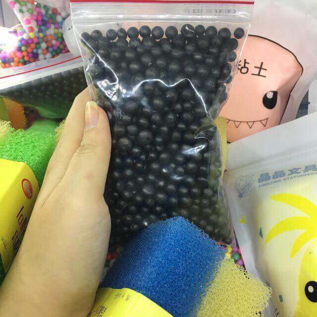 [Slime] Xốp trắng , đen ( hạt to )