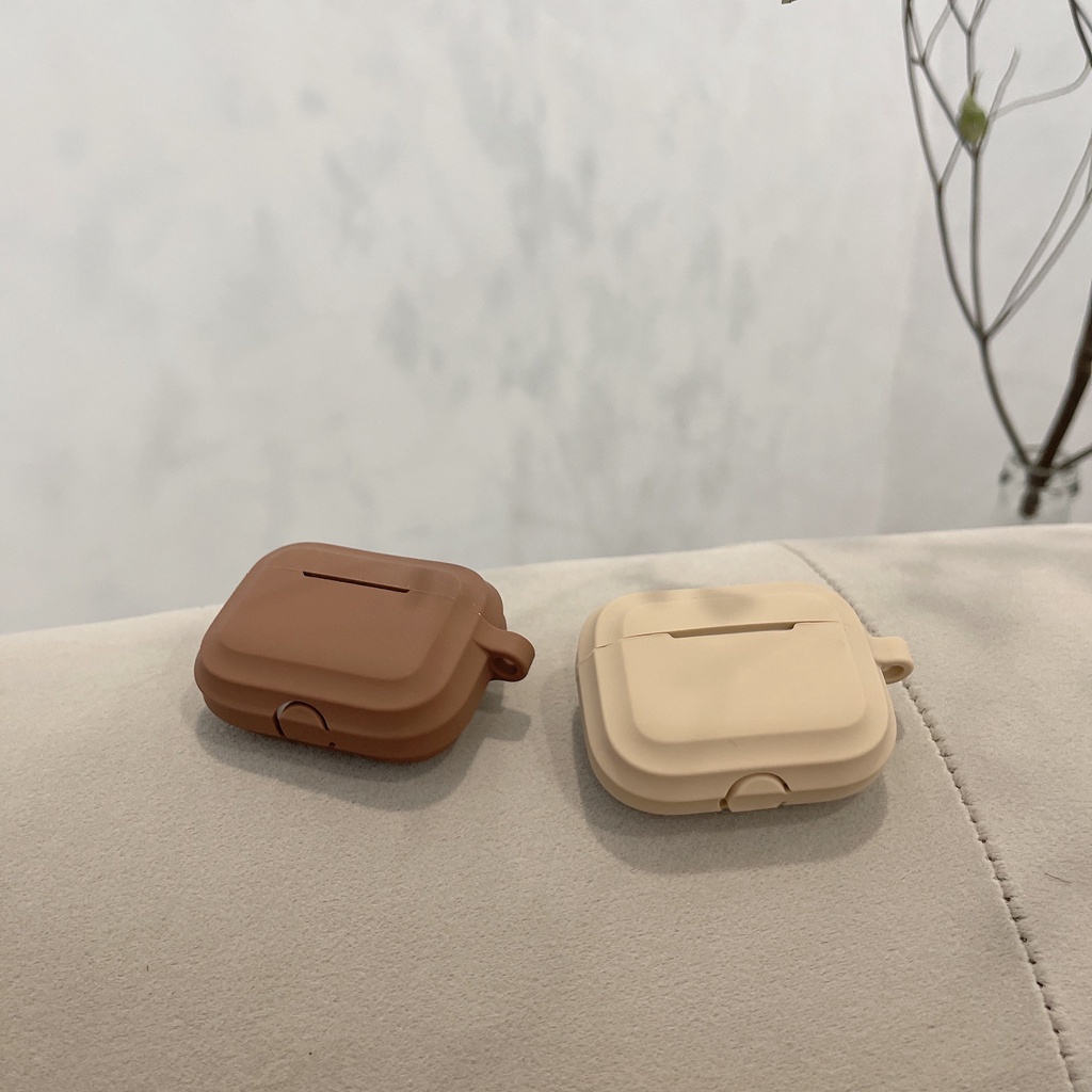 Vỏ bảo vệ hộp sạc tai nghe Airpods 1 2 3 Pro AirPods 3rd 2021 bằng TPU mềm hình cửa hàng Lilyrose đơn giản