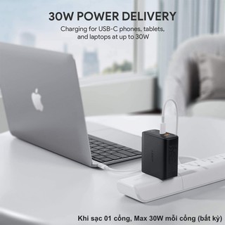 Adapter sạc 2 cổng USB-C Power Delivery 30W Aukey PA-D2