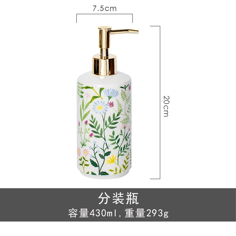 Bình Gốm Sứ Rỗng Dạng Ấn Đựng Dầu Gội Sữa Tắm Nước Hoa Kỳ Dạng Nhấn Tay Nhẹ Sang Trọng