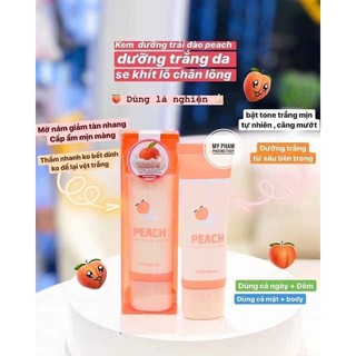 Kem Dưỡng Trắng Da [Trắng Da 100%-Hàng Auth] Kem Đào Peach Whip Tone Up Nâng Tone Da Trắng Hồng 50g