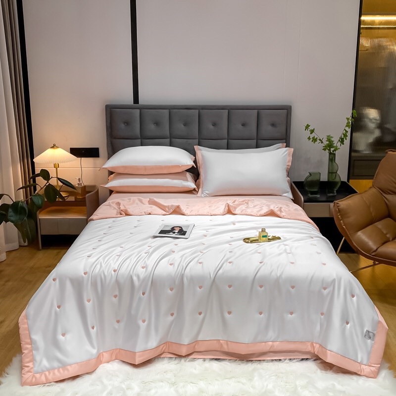 Set Chăn Ga Cotton Lụa Chăn Hè Nhiều Màu Sắc (shinbedding)