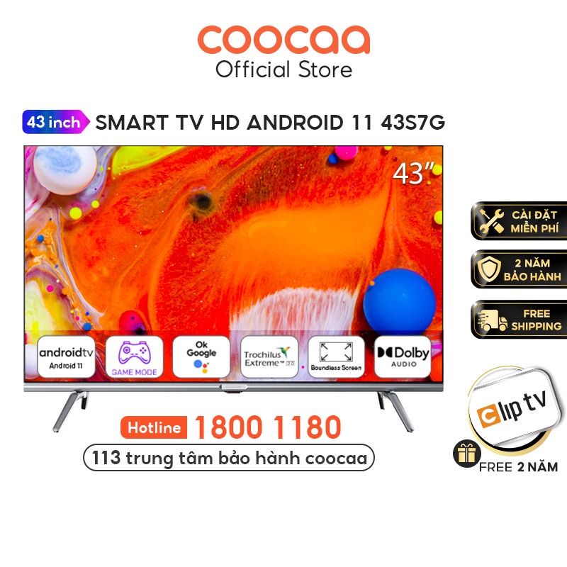 Smart TV Full HD Coocaa 43Inch Wifi - 43S7G - Miễn phí lắp đặt
