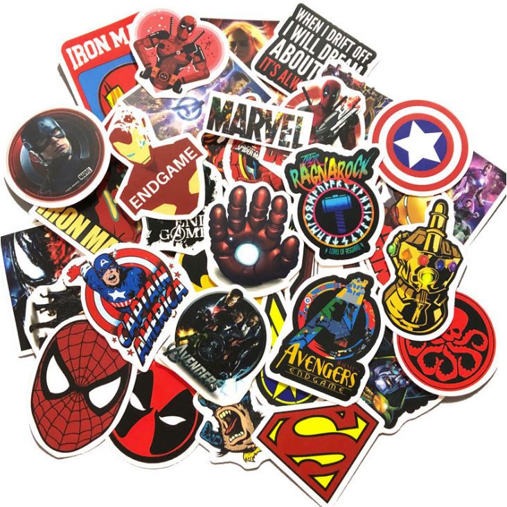 Sticker AVENGERS nhựa PVC không thấm nước, dán nón bảo hiểm, laptop, điện thoại, Vali, xe,  Cực COOL #3