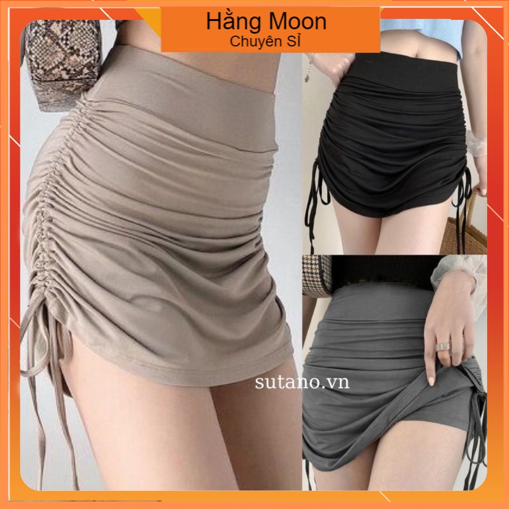 Chân váy rút dây ngắn váy body thời trang chất liệu thun co giãn - CV07