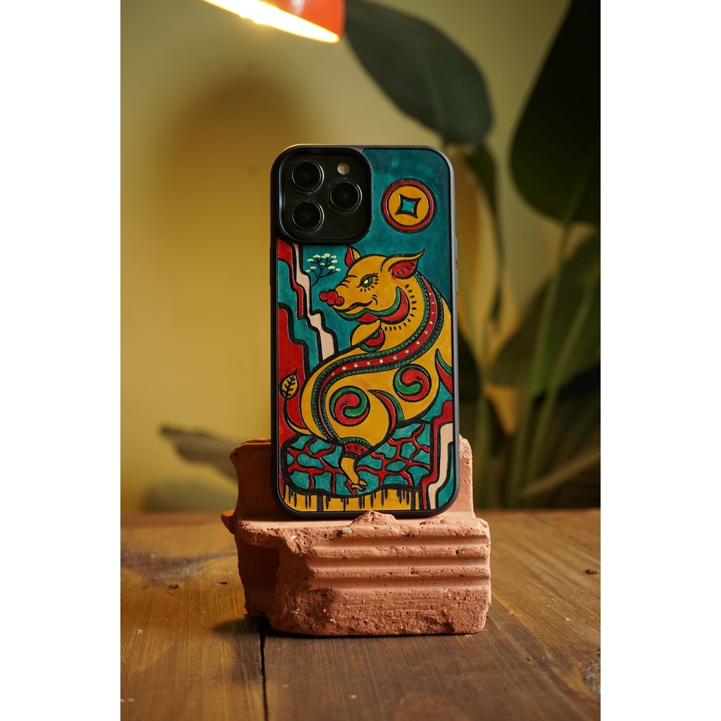 Ốp da Đỏ Case - mẫu Hợi  - Ốp iphone/samsung - Docase.vn