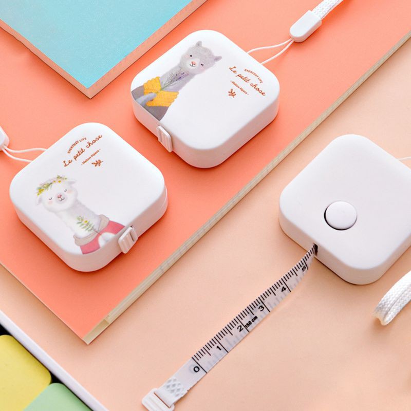 Thước cuộn mini đa năng tiện dụng in họa tiết xinh xắn