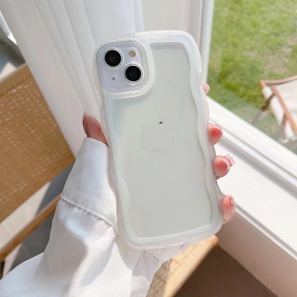 Ốp Điện Thoại Trong Suốt Họa Tiết Gợn Sóng Cho Iphone 12 pro max 11 pro max xs max xr x 7 8 plus
