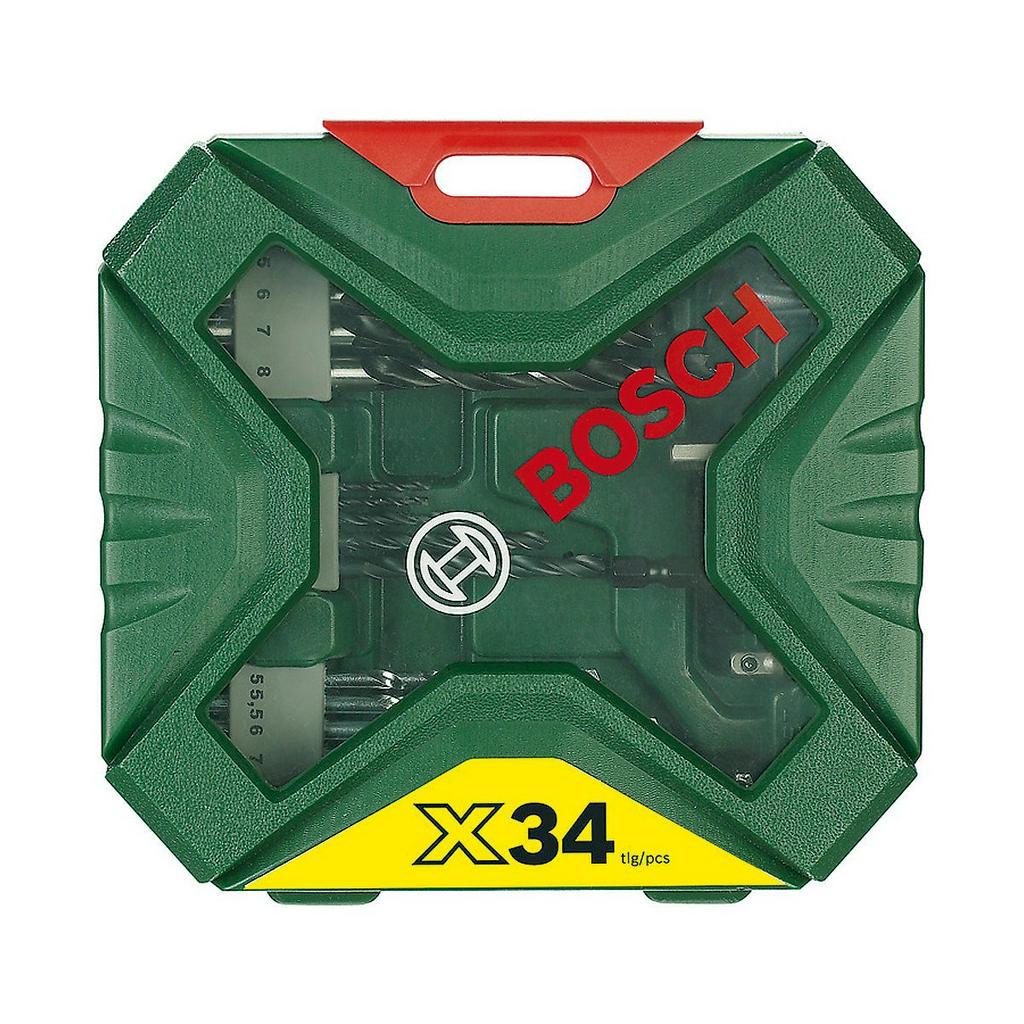 Bộ mũi khoan và mũi vít Bosch X-Line 2607010608 34 chi tiết