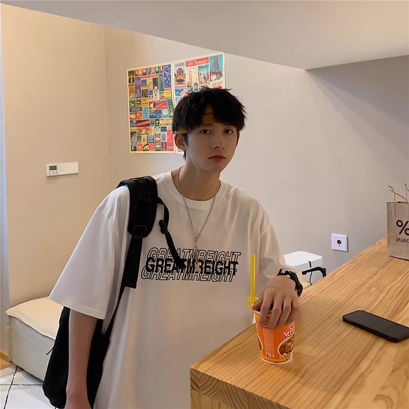 Áo phông thun nam nữ unisex form rộng tay lỡ AT525