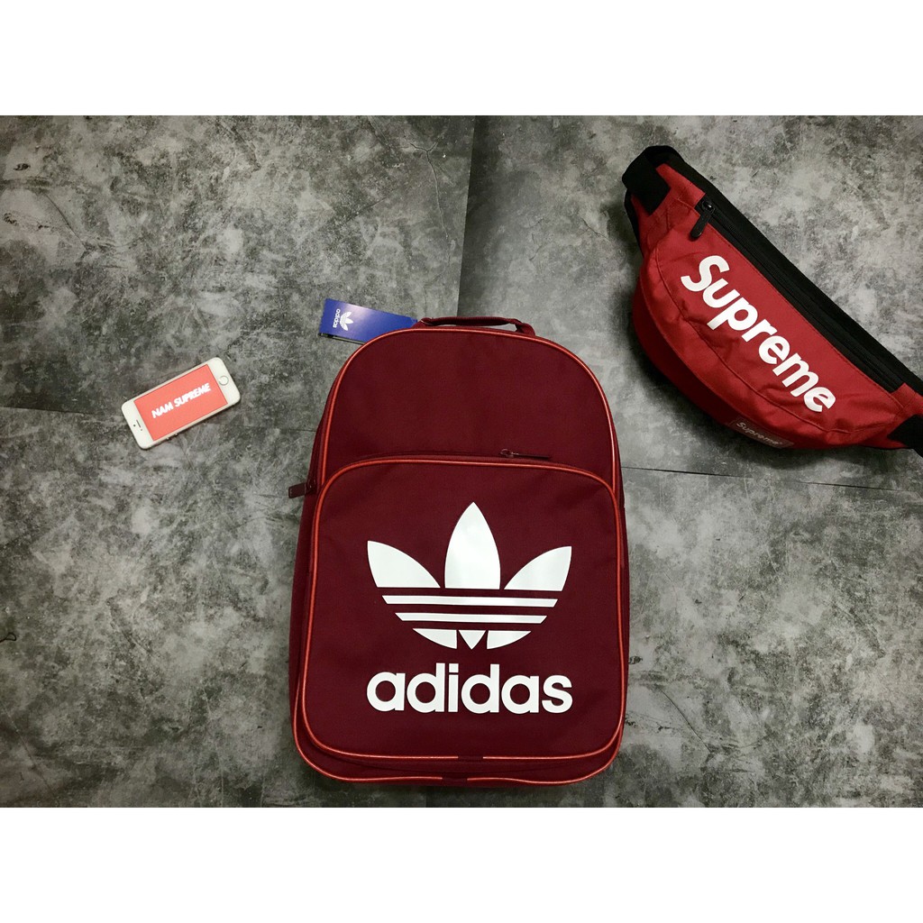 (Ảnh thật ) Balo Adidas Originals Mochila Trefoil - Hàng xuất Dư - Full tem tag