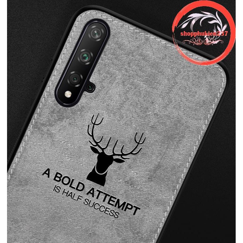 Ốp Lưng Jean Khắc Nai Huawei Nova 5T Ốp TPU Cao Cấp Viền Chỉ Cực Đẹp