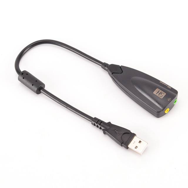 [Flash sale] USB Sound card cao cấp 5Hv2 7.1 - Dây chia MIc và Loa từ cổng USB