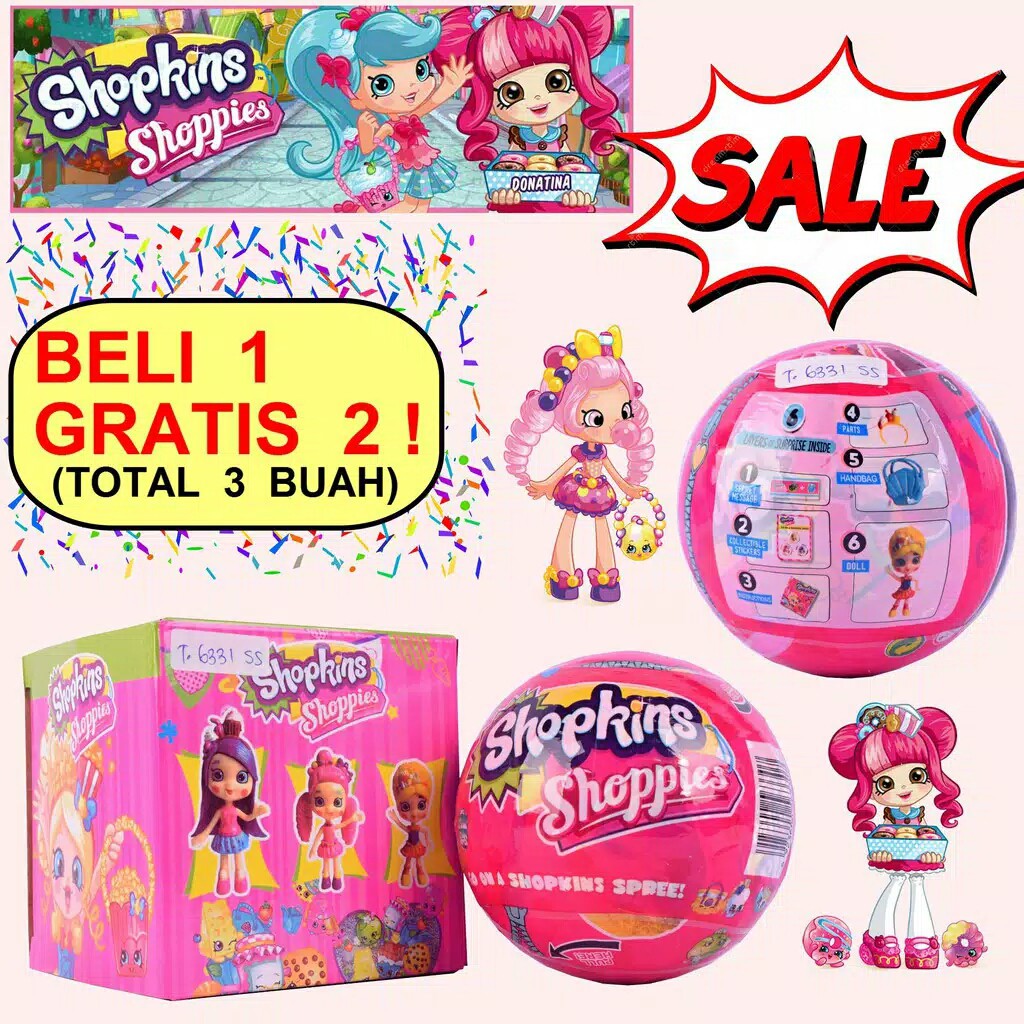 (giảm Giá Sốc) Mua 1 Tặng 2 Tặng Đồ Chơi Lol Shopkins Cho Bé