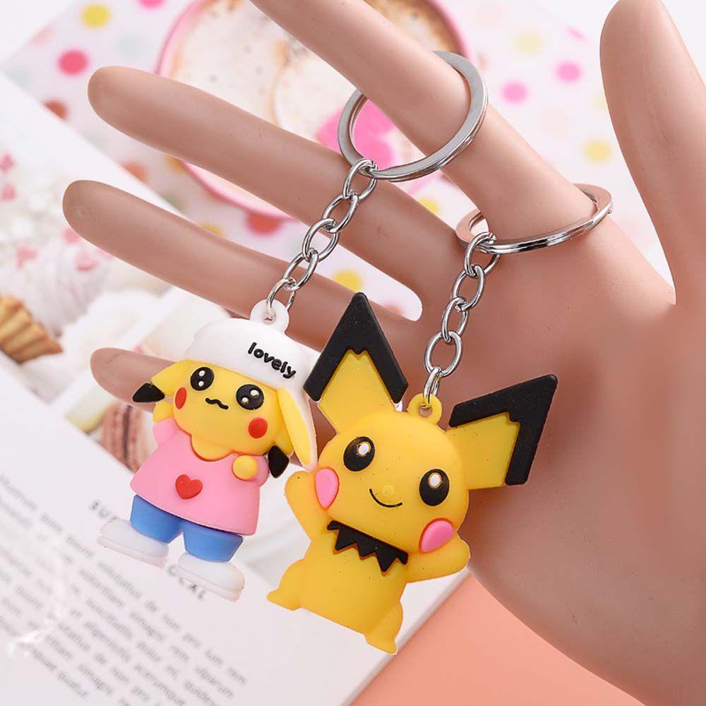 Móc Khóa Bằng Nhựa PVC Hình Pikachu Đáng Yêu