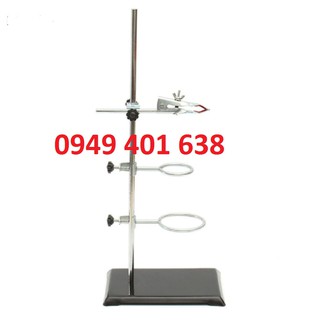 Bộ giá đỡ thí nghiệm giá đỡ phễu chiết tinh dầu, gồm kẹp ống nghiệm, 2 vòng đỡ cốc chịu nhiệt,
