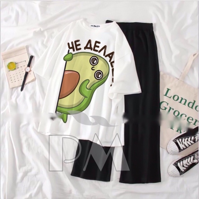 Sét áo hình và quần xuông