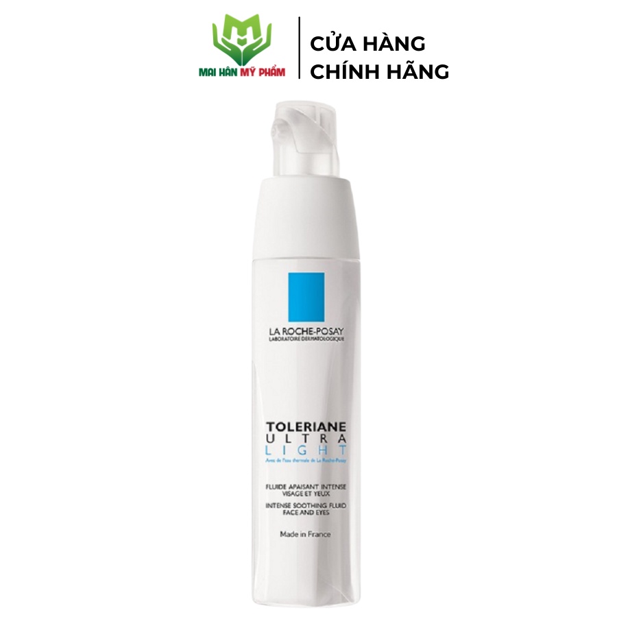 Kem Dưỡng Ẩm Cho Da Rất Nhạy Cảm Và Dị Ứng La Roche-Posay Toleriane Ultra Light Intense Soothing Fluid Face &amp; Eyes 40ml