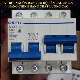 Cầu dao đảo chiều dạng aptopmat 2p 63a shpele, công tắc đảo chiều, cầu dao 2 chiều, ats 2p 63a, bộ đổi nguồn điện