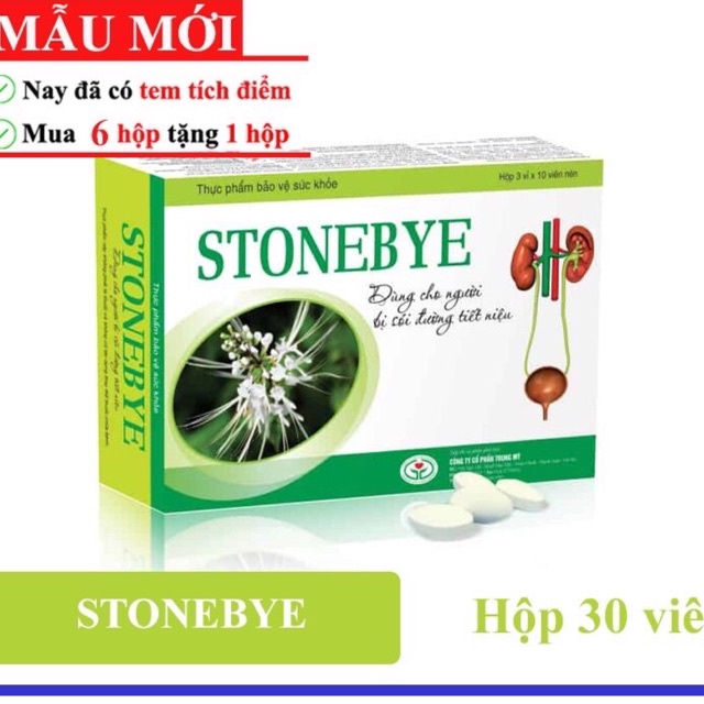 [CHÍNH HÃNG MUA 6 TẶNG 1 ] Stonebye - Thực phẩm bảo vệ sức khỏe hỗ trợ điều trị sỏi thận