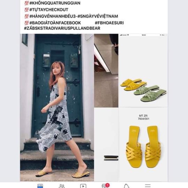 Dép bệt zara