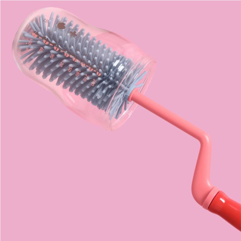 Bộ cọ bình sữa Silicone cao cấp 2 chi tiết phù hợp với mọi loại bình - Shushi Kids