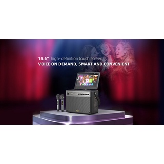 LOA BLUETOOTH KARAOKE W-KING V5 New 2022 (Màn hình cảm ứng Android, 2 Micro không dây).