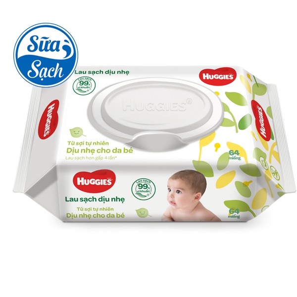 Khăn ướt Huggies không mùi 64 tờ