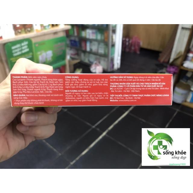LOHHA Trí Não -Giảm triệu chứng sa sút trí tuệ,teo não