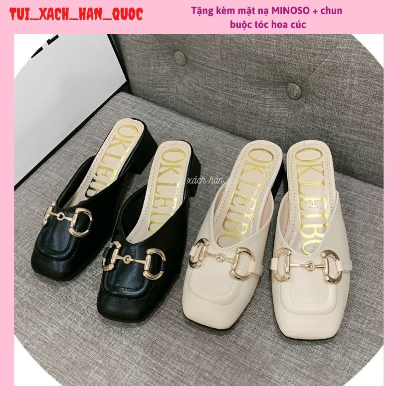Sục Nữ ♥️FREESHIP♥️ Dép Sục Nữ Da Mềm Đính Chữ G-D Cá Tính TXHQ 64