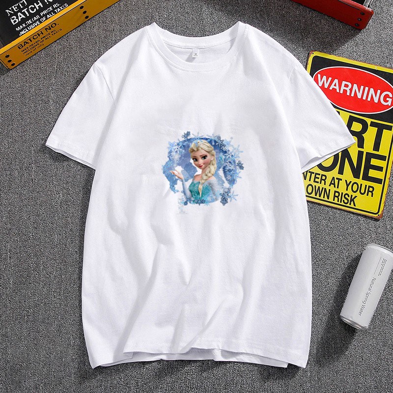 Áo Thun Phim Hoạt Hình Elsa Frozen Nữ Hoàng Băng Giá ( Có Size Trẻ Em ) 16.20