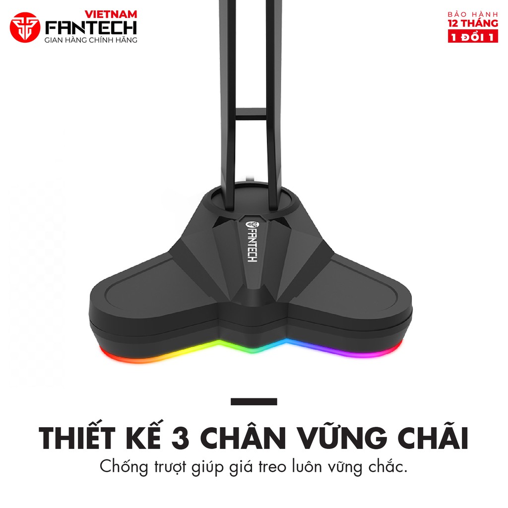 Giá đỡ tai nghe chống trơn trượt và bảo vệ tai nghe chống xước LED RGB  FANTECH AC3001s - Hãng phân phối chính thức