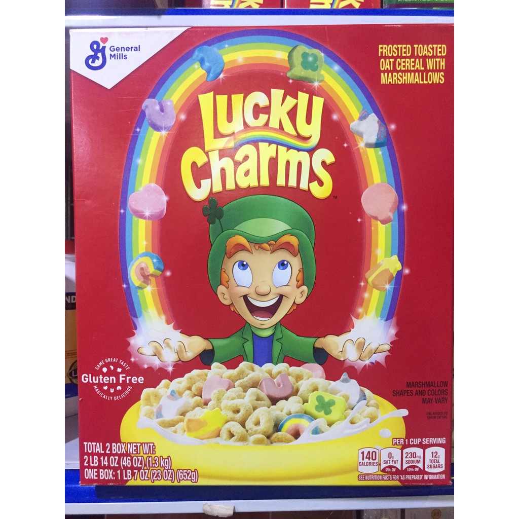 [Mã 77FMCGSALE1 giảm 10% đơn 250K] [HỘP 652G]Ngũ Cốc Ăn Sáng Lucky Charms Mỹ Hộp 625Gram | BigBuy360 - bigbuy360.vn