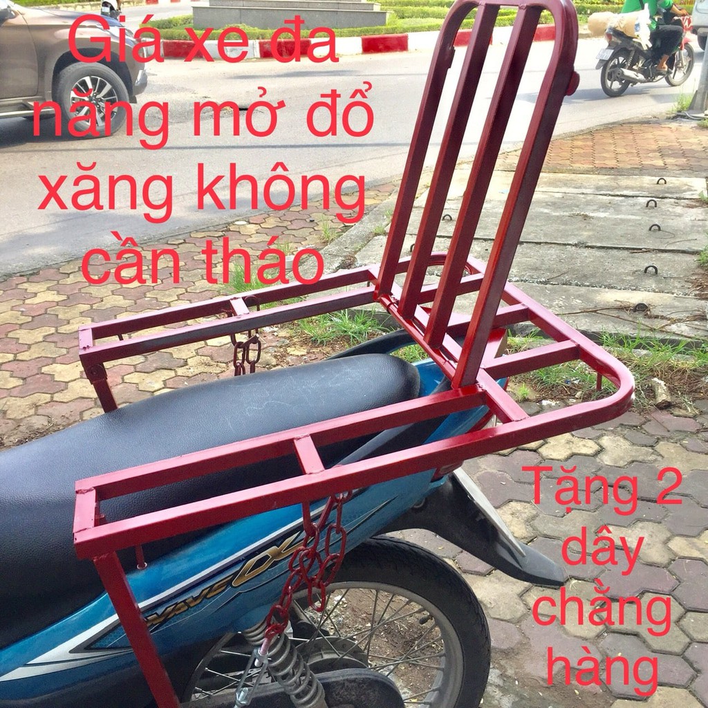 Giá chở hàng đa năng- Baga- Cáng chở hàng dành cho các loại xe máy  Tặng kèm 2 dây chằng hàng