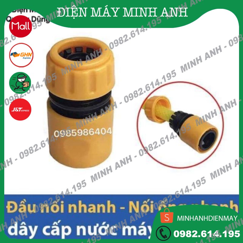 Đầu nối nhanh - Nối ống nhanh dây cấp nước máy rửa xe áp lực cao, máy xịt rửa [Hàng Nhập Khẩu Chính Hãng]