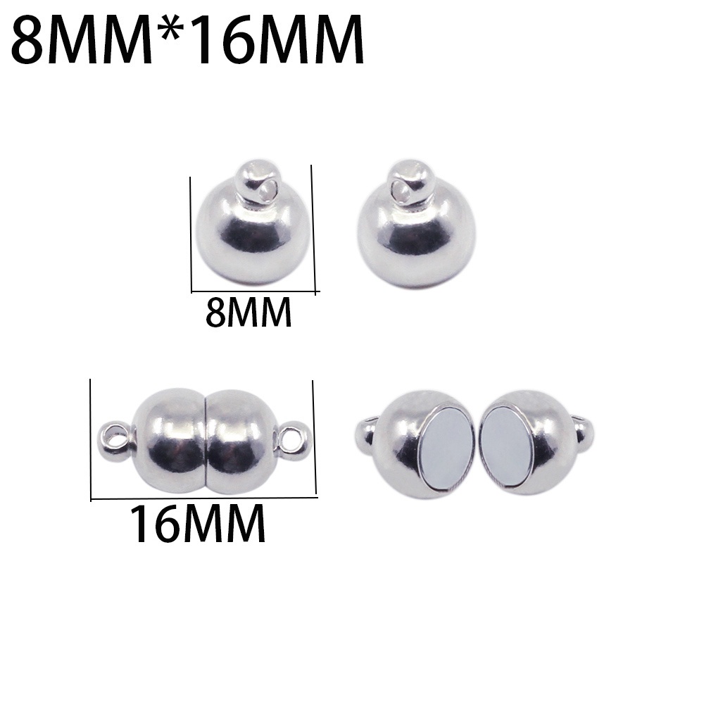 10 Móc khóa nam châm ST.KUNKKA bằng thép không gỉ dùng để làm trang sức vòng cổ/ vòng tay da