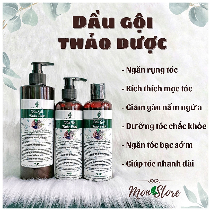 DẦU GỘI THẢO DƯỢC VV Natural Cosmetic giúp ngăn rụng tóc, sạch gàu ngứa, kích thích mọc tóc, kiềm dầu chống bết