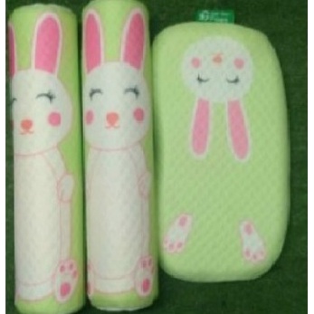 Sét 3 món gối nằm ruột cao su non thiên nhiên cao cấp bảo vệ an toàn cho bé sơ sinh