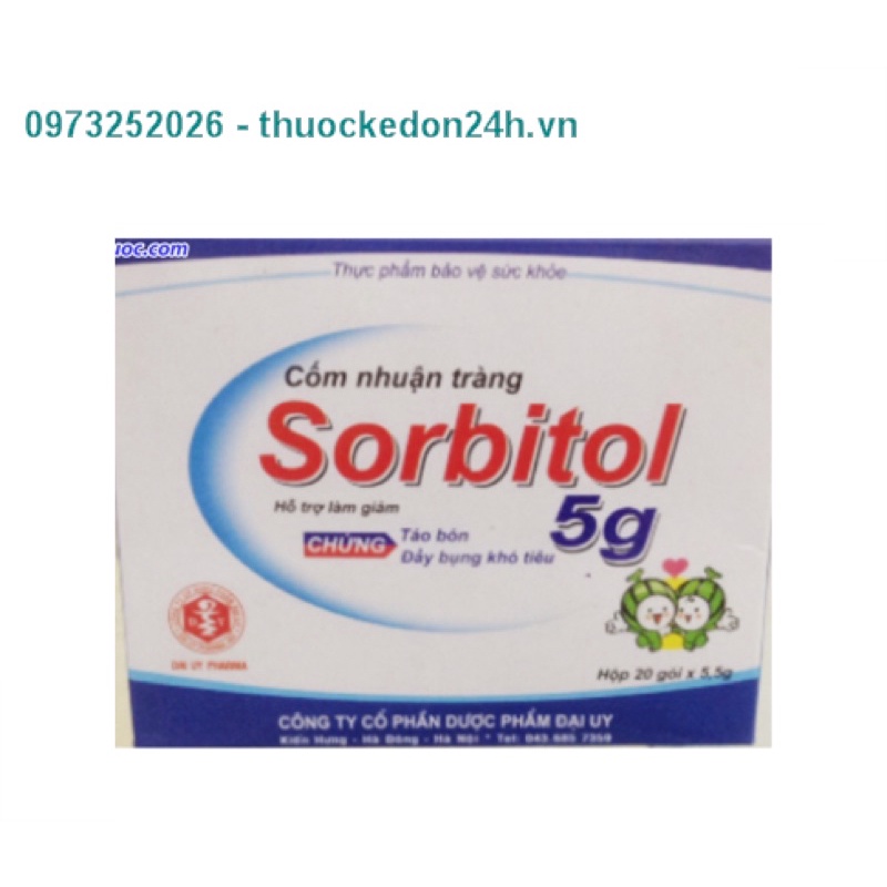 Cốm nhuận tràng hết ngay táo bón siêu nhạy sorbitol hộp 30 gói