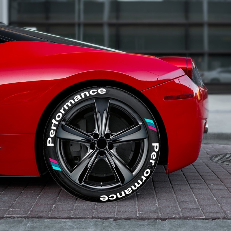 Sticker chữ M-Performance 3D chống thấm nước dán trang trí lốp xe đua