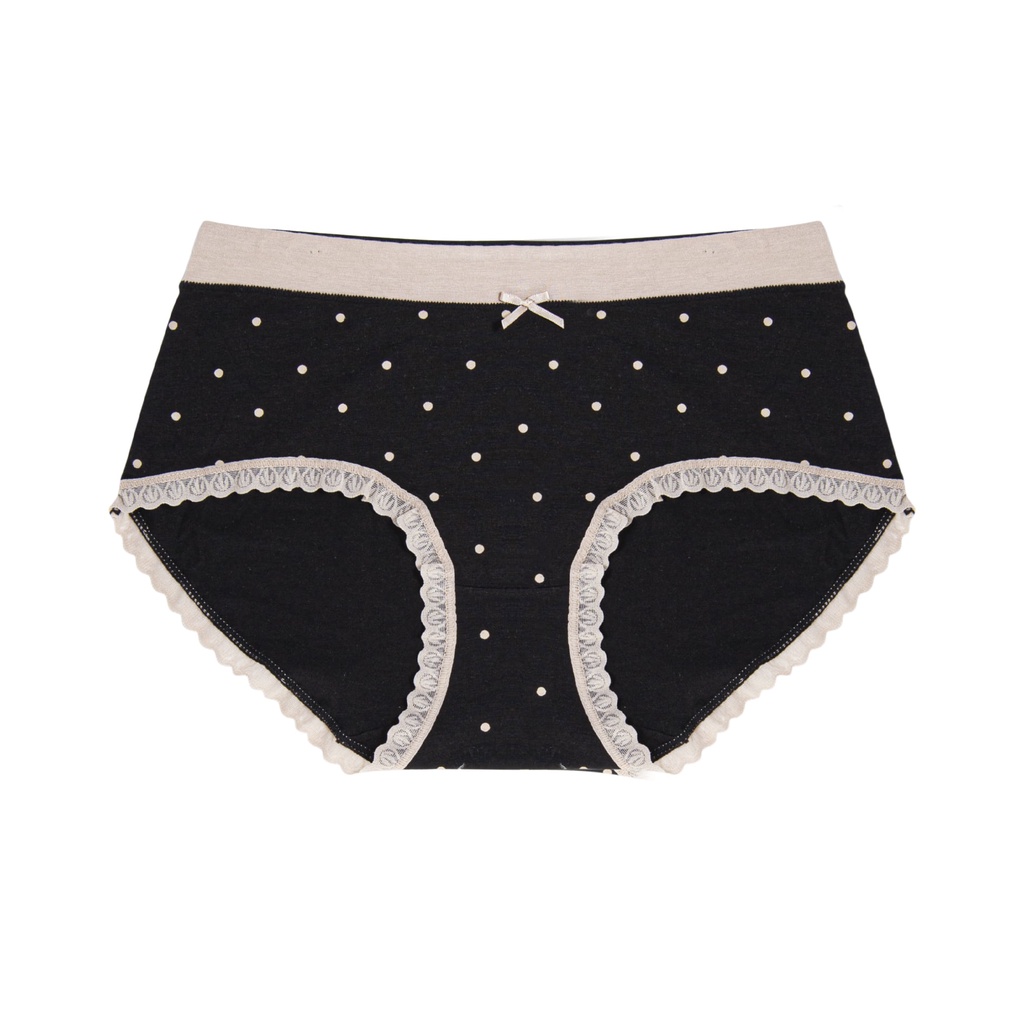 Quần lót cotton họa tiết chấm bi, cạp chun mềm không hằn, form to, co dãn tốt, freesize 45-65kg - QL2813 by BECHIPI | BigBuy360 - bigbuy360.vn