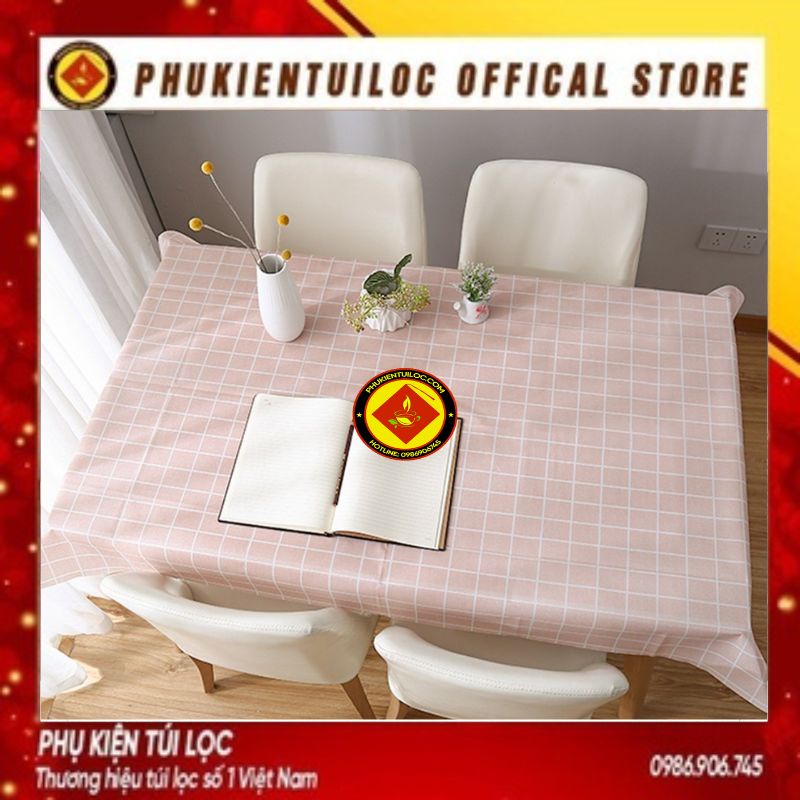 Khăn Trải Bàn Ô VUÔNG CARO Hàn Quốc, Thảm Picnic Vải Peva, Phông Nền Chụp Ảnh Vintage Trang Trí Bàn Học- Phukientuiloc.c