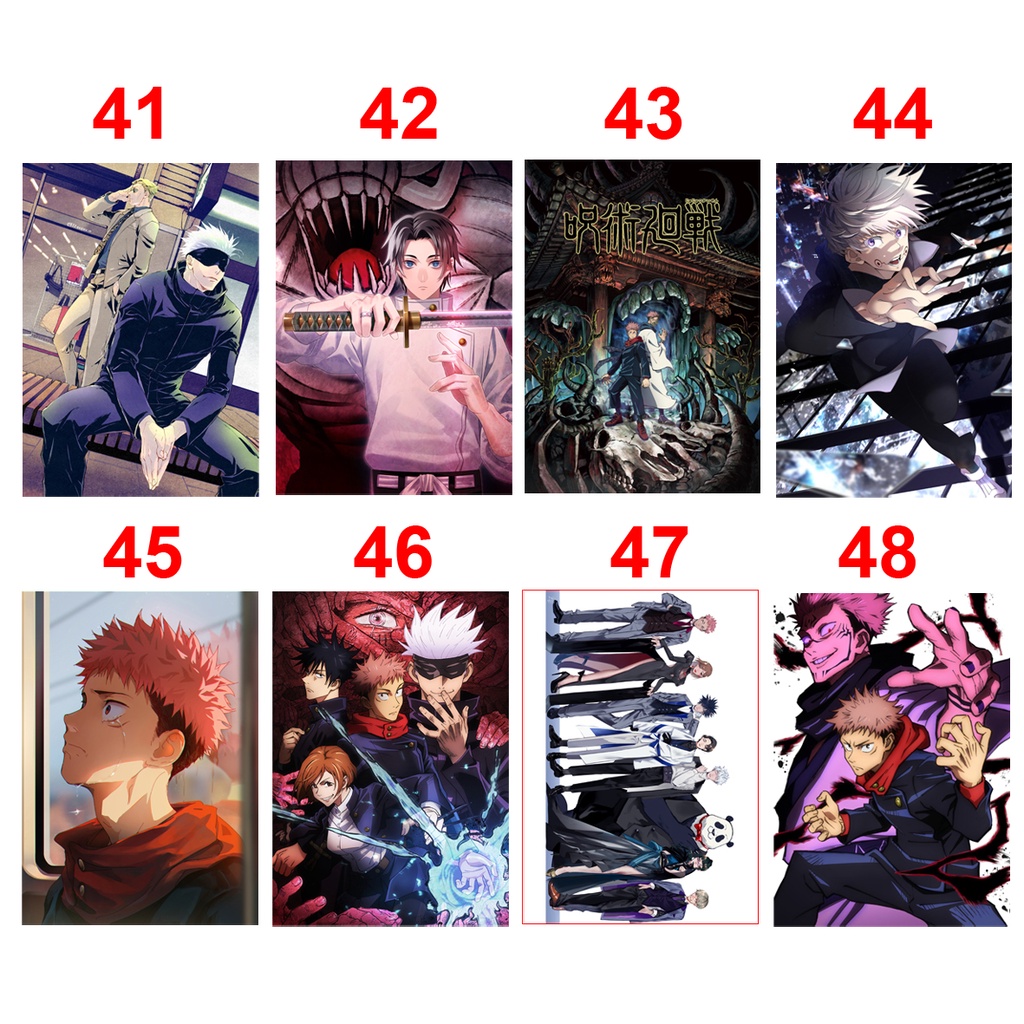 Poster tranh dán tường anime Jujutsu Kairen