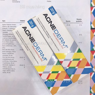 (đủ bill) Kem Giảm Thâm Mụn Trứng Cá Acne-Derm hàng nội địa balan 20g